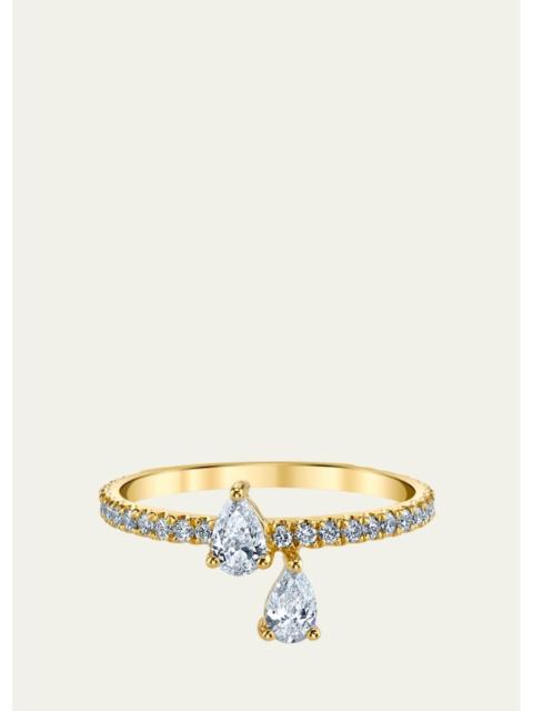 ANITA KO 18K Yellow Gold Diamond Princess Eternity Ring