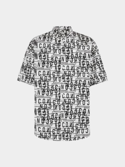DSQUARED2 ICON STAMPS OVERSIZE SHORT SLEEVES SHIRT