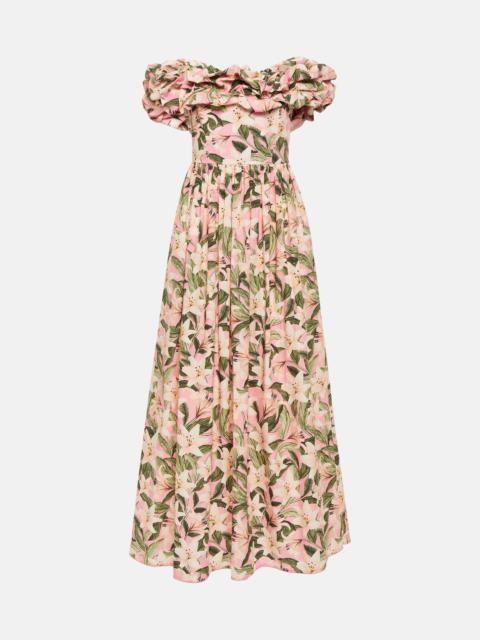 Agua by Agua Bendita Espliego floral cotton maxi dress