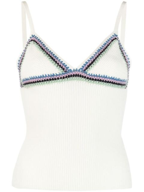 Chloé v-neck fine-knit top