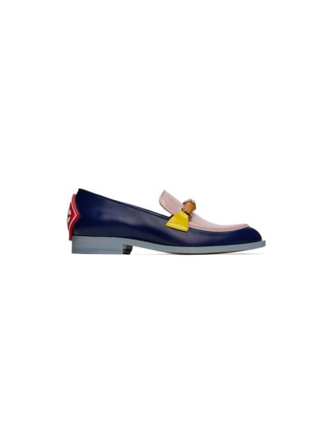 CASABLANCA Navy & Pink Memphis Loafers