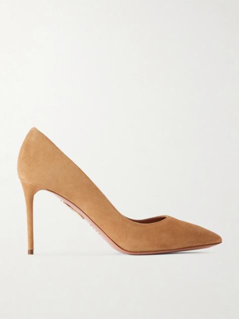 AQUAZZURA Purist 85 Suede Pumps