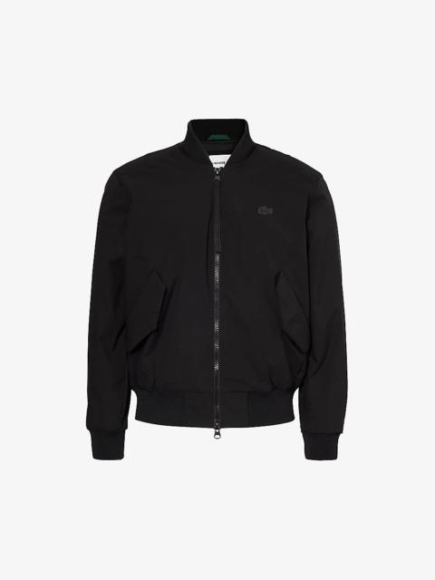 LACOSTE Brand-patch padded relaxed-fit shell bomber jacket