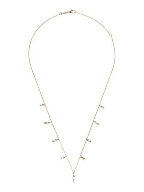 SUZANNE KALAN Dangling 18K Yellow Gold Sapphire and Diamond Necklace