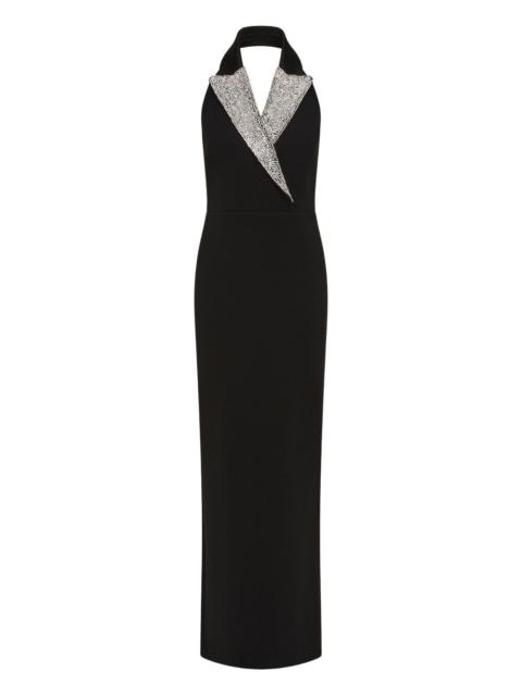 REBECCA VALLANCE Alistair embellished halterneck gown