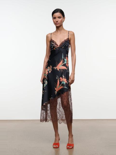 STAUD STAUD LARA SILK DRESS TAPESTRY NOIR