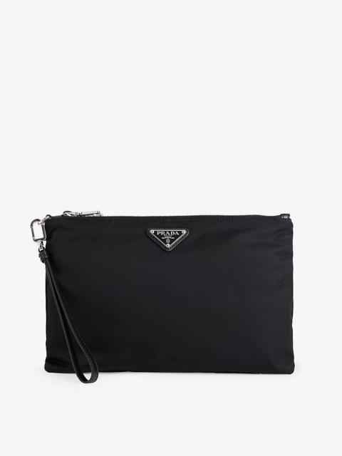 Prada Re-Nylon Brand-Plaque Pouch