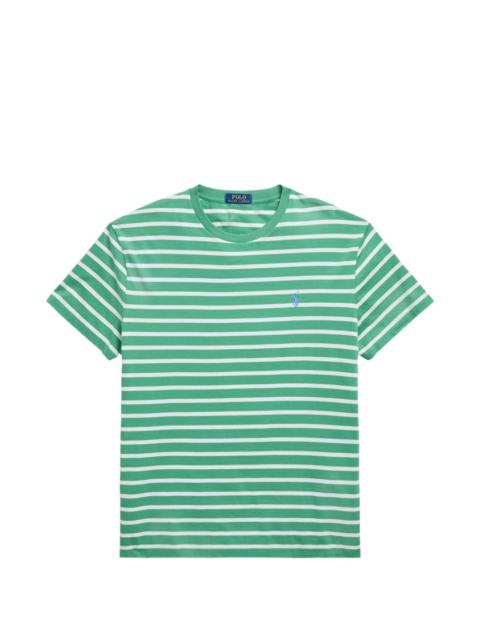 Polo Ralph Lauren striped embroidered-logo T-shirt
