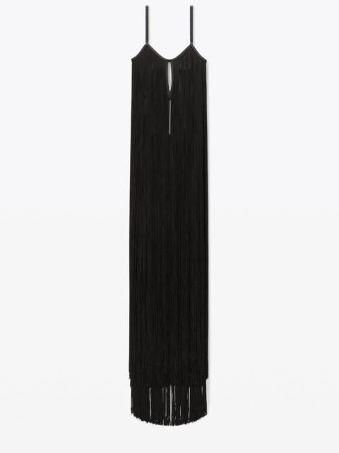 fringe dress with scoop neckline