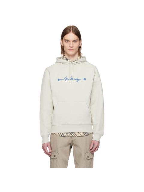 Burberry Beige Knot Logo Cotton Hoodie