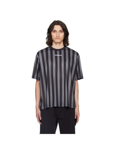 AWAKE NY Black & Gray Print T-Shirt