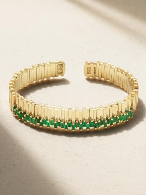 SUZANNE KALAN 18-karat Gold Emerald Bangle