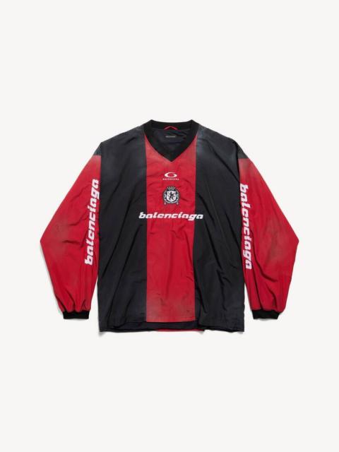 BALENCIAGA Men's Outerwear Long Sleeve Top in Lipstick Red/black