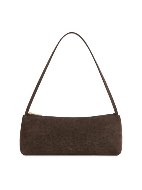 Mansur Gavriel Women's Gaia Ostrich-Embossed Leather Baguette Bag - Ebony