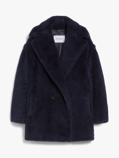 ムートン・ファーコート Max Mara Olga' Blue Alpaca Blend Coat Max Mara 'OLGA' BLUE ALPACA BLEND COAT | lungolivigno