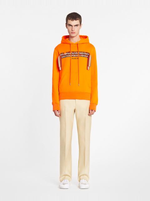 EMBROIDERED LANVIN CURB LACE HOODIE