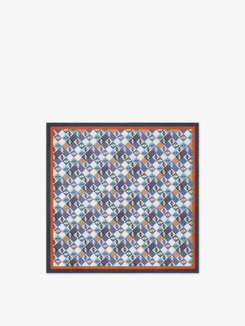 スカーフ FENDI Silk foulard with all-over FF logo FF Foulard Silk Brown | Fendi