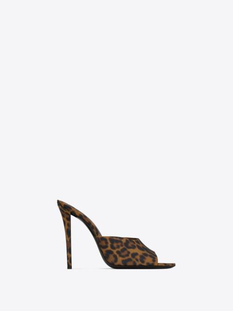 goldie mules in leopard grosgrain