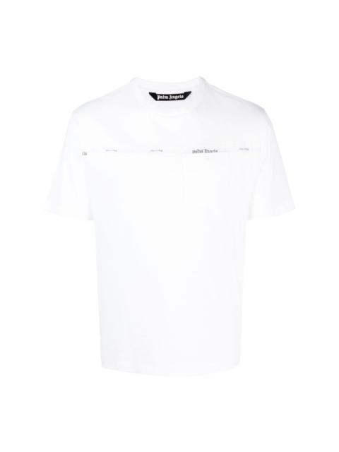 Palm Angels logo-stripe crew-neck T-shirt