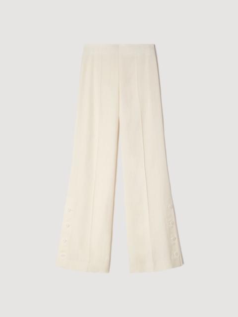 Sandro BUTTONED-SLIT STRAIGHT-LEG TROUSERS