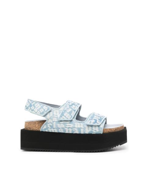 Palm Angels monogram jacquard platform sandals