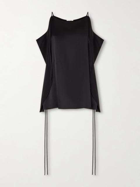 The Row Koray Draped Silk-satin Top