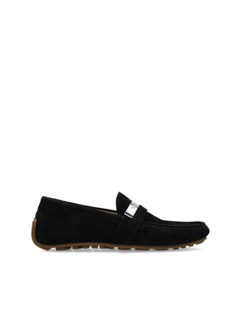 Moschino leather boat shoes