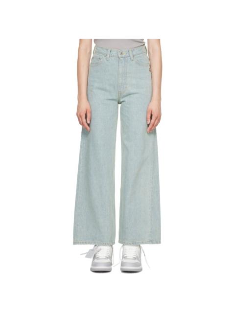 A BATHING APE® Blue Crystal Stone BAPE Sta Logo Baggy Jeans