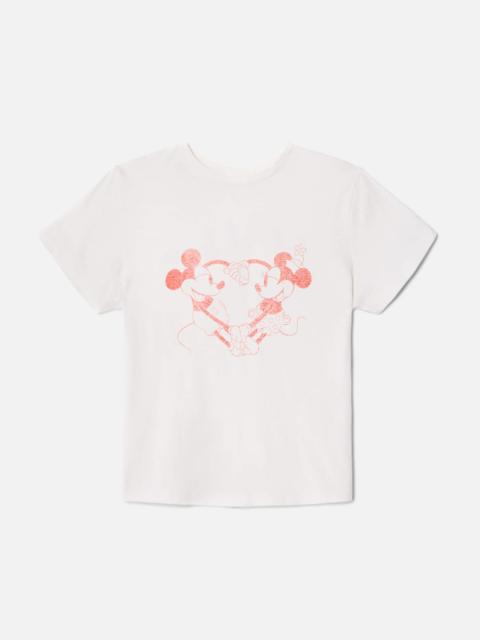 RE/DONE Classic "Disney Heart Hands" Tee - Vintage White