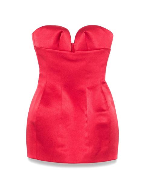 MÔNOT satin corset mini dress
