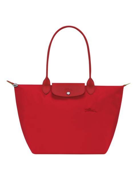 Le Pliage Green L Tote bag Tomato - Recycled canvas