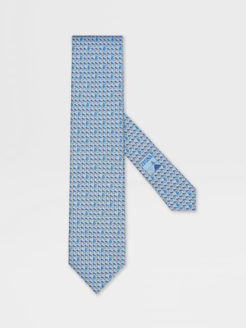 ZEGNA LIGHT BLUE SILK TIE