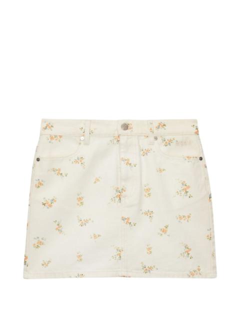 MSGM floral-print mini skirt