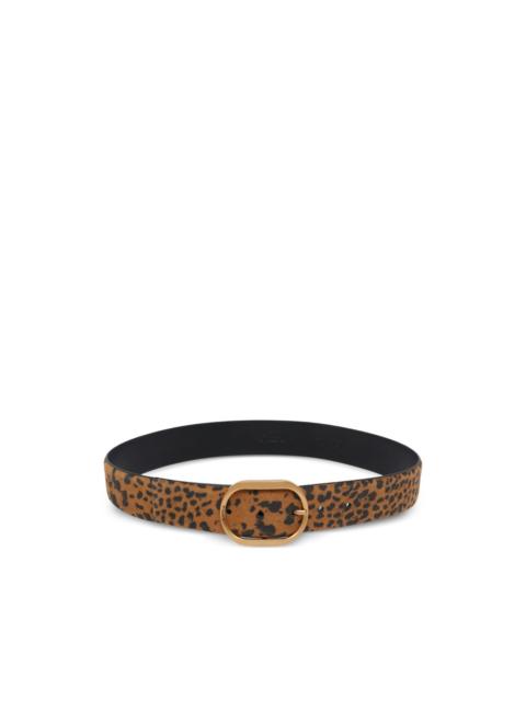 PINKO leopard-print buckle belt