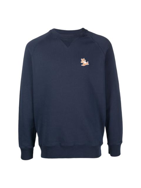 Maison Kitsuné logo-embroidered cotton sweatshirt