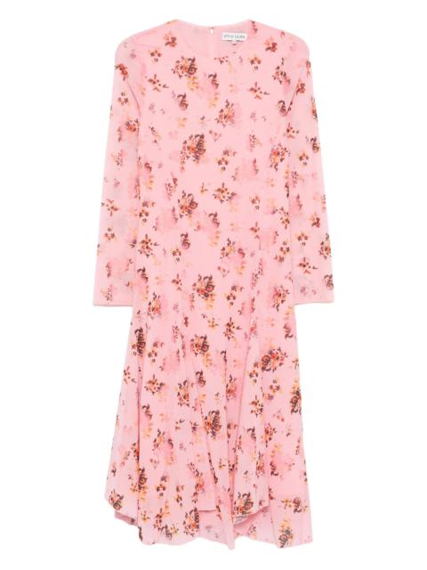 STINE GOYA Stine Goya Floral-print Long-sleeve Midi Dress