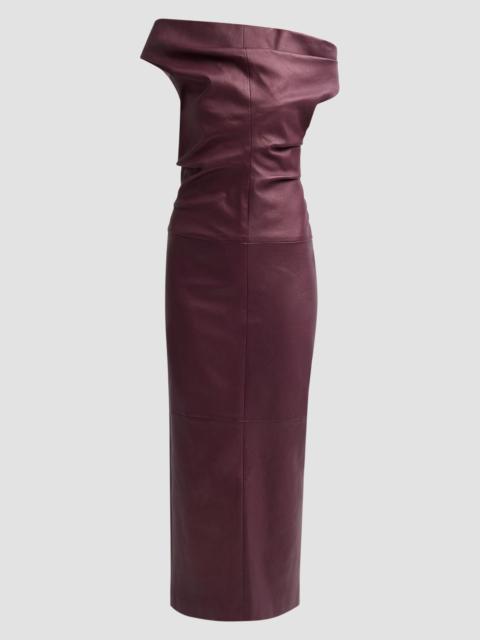 SIMKHAI Women's Vessia Leather Midi Dress - Fig