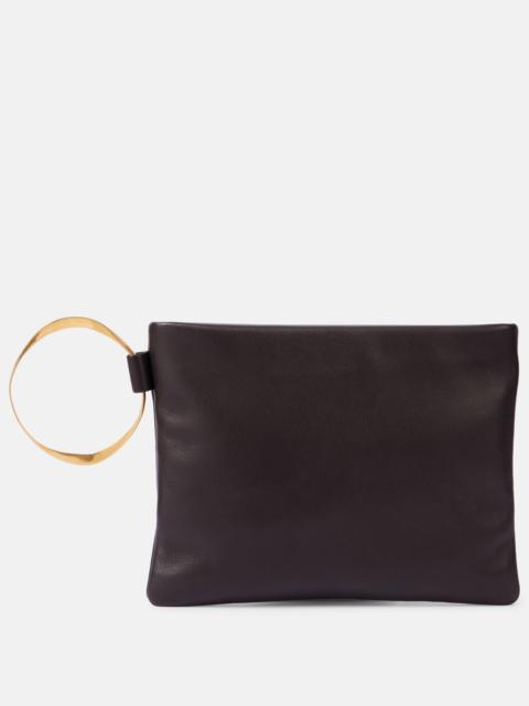 The Row Square Bracelet leather clutch