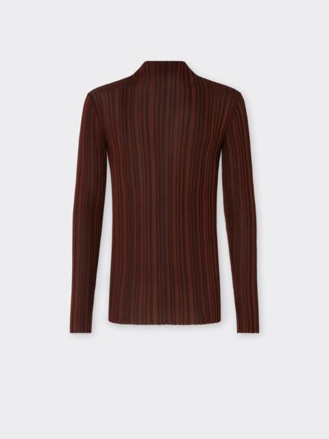 Ferrari Ribbed Sweater in Silk Blend