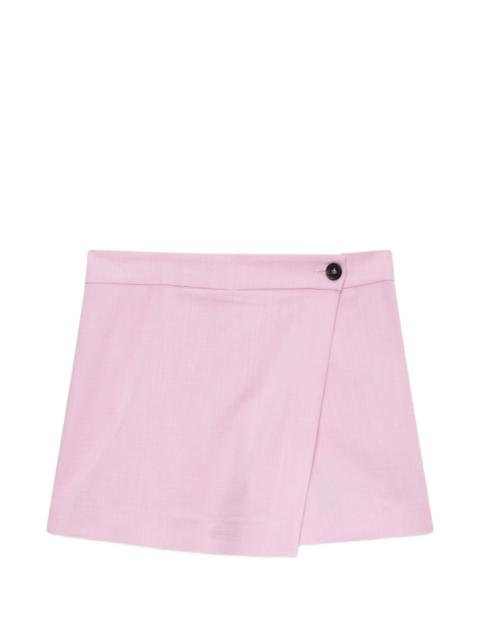 MSGM button-fastening wrap shorts