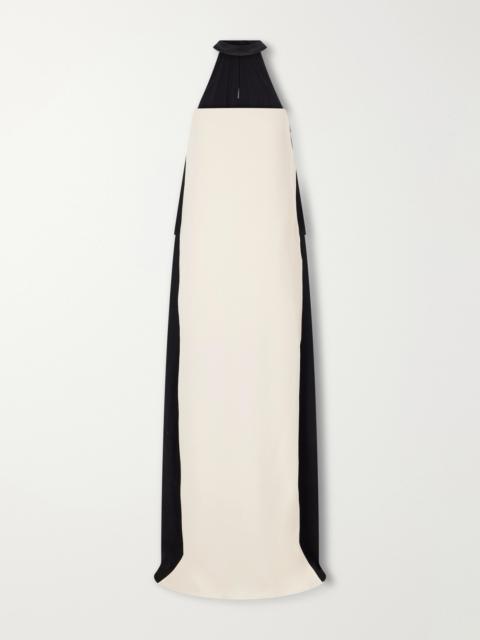 Valentino Strapless Scarf-detailed Silk-cady Gown