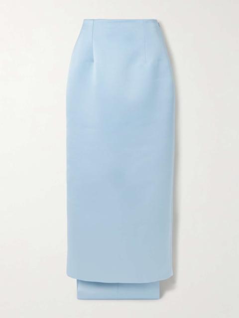 EMILIA WICKSTEAD Harleigh convertible duchesse-satin midi skirt Light blue