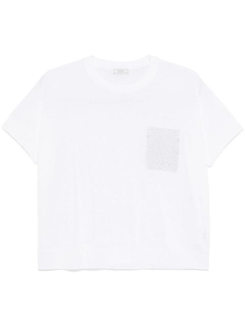 PESERICO bead-detail T-shirt