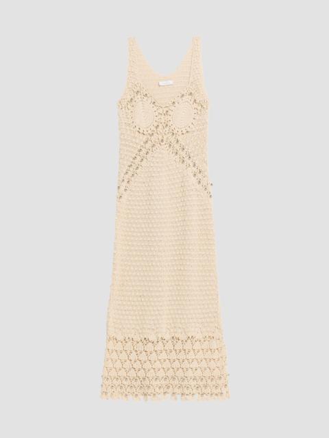 rabanne Women's Crochet Embellished Midi Dress - Ecru