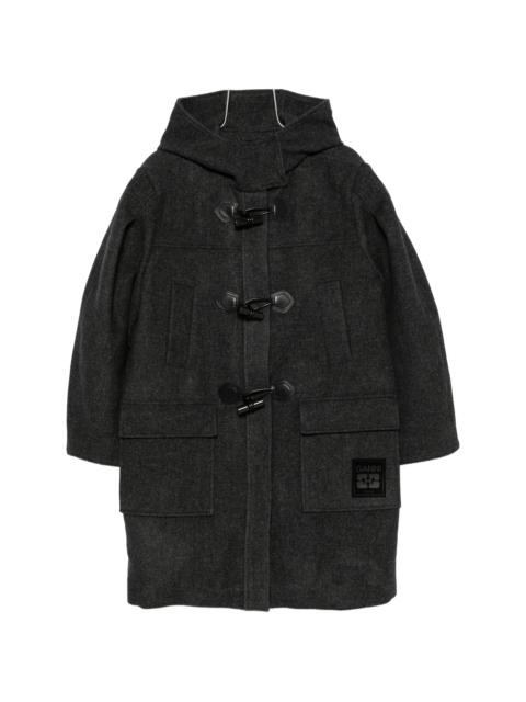 GANNI Ganni Hooded Toggle-fastening Coat