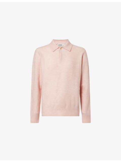 SIMKHAI Davis Collar Cashmere-Blend Jumper