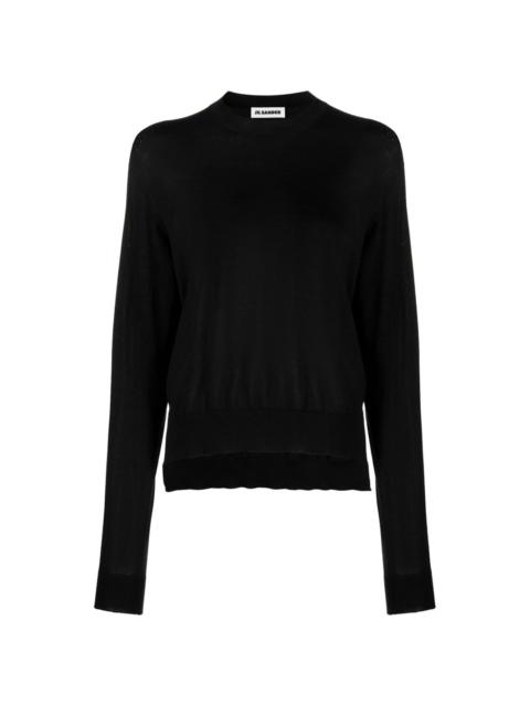 ribbed crew neck jumper