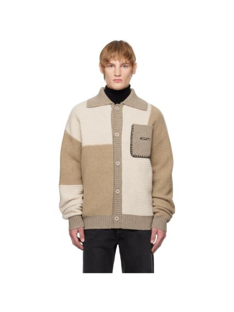 Axel Arigato Beige Franco Patch Cardigan | REVERSIBLE