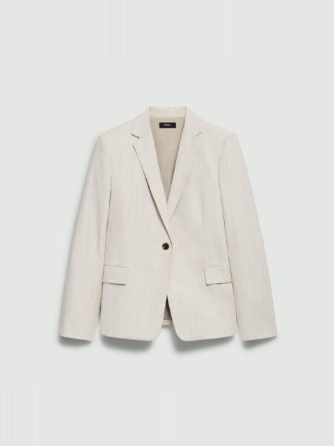 Slim Blazer in Striped Canvas