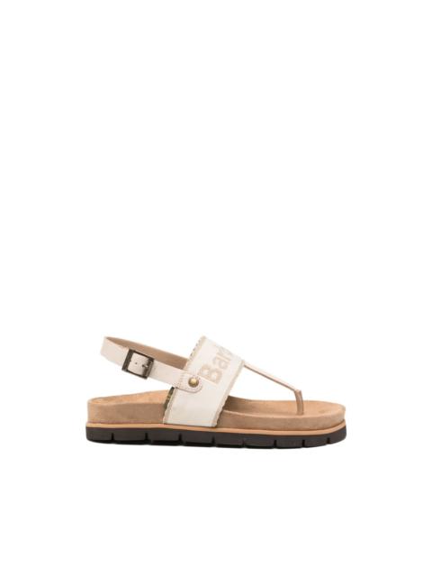 Barbour Lumley logo-embroidered slingback sandals